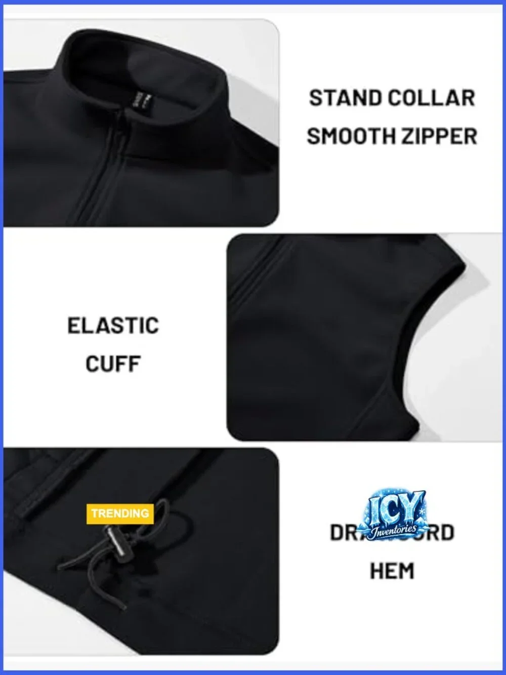 Men's Fleece Vest Lightweight Zip Up Winter Outerwear Polar Sleeveless Jacket